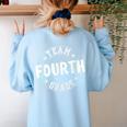 Team Fourth Grade Teacher Student Back To School 4th Grade Women's Sweatshirt Back Print Light Blue Team Fourth Grade Teacher Student Back To School 4th Grade Women's Sweatshirt Back Print Light Blue