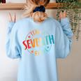 Team Seventh Grade Teacher Student Back To School 7th Grade Women's Sweatshirt Back Print Light Blue Team Seventh Grade Teacher Student Back To School 7th Grade Women's Sweatshirt Back Print Light Blue