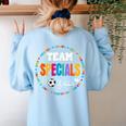 TEAM Specials Teacher TRIBE Squad Back To Primary School Women's Sweatshirt Back Print Light Blue TEAM Specials Teacher TRIBE Squad Back To Primary School Women's Sweatshirt Back Print Light Blue