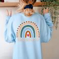Technology Teacher Rainbow Appreciation Day Back To School For Men Women Women's Sweatshirt Back Print Light Blue Technology Teacher Rainbow Appreciation Day Back To School For Men Women Women's Sweatshirt Back Print Light Blue
