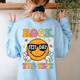 Test Day Rock The Test Teacher Testing Day You Got This Women's Sweatshirt Back Print Light Blue Test Day Rock The Test Teacher Testing Day You Got This Women's Sweatshirt Back Print Light Blue