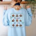 Thankful For Books Turkey Reading Book Lovers Fall Teacher Women's Sweatshirt Back Print Light Blue Thankful For Books Turkey Reading Book Lovers Fall Teacher Women's Sweatshirt Back Print Light Blue