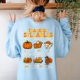 Thankful Syllables Teacher Thanksgiving Educational Kids Women's Sweatshirt Back Print Light Blue Thankful Syllables Teacher Thanksgiving Educational Kids Women's Sweatshirt Back Print Light Blue