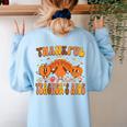 Thankful Teacher's Aide Thanksgiving Autumn Fall Women Men Women's Sweatshirt Back Print Light Blue Thankful Teacher's Aide Thanksgiving Autumn Fall Women Men Women's Sweatshirt Back Print Light Blue