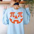 Thanksgiving Math Teacher Pumpkin Pi Pie Math Costume Women's Sweatshirt Back Print Light Blue Thanksgiving Math Teacher Pumpkin Pi Pie Math Costume Women's Sweatshirt Back Print Light Blue