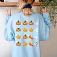 Thanksgiving Order Of Operations Quiz Math Teacher Life Women's Sweatshirt Back Print Light Blue Thanksgiving Order Of Operations Quiz Math Teacher Life Women's Sweatshirt Back Print Light Blue