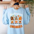 Thanksgiving Shirts For Women With My Gnomies Teachers Gnome Women's Sweatshirt Back Print Light Blue Thanksgiving Shirts For Women With My Gnomies Teachers Gnome Women's Sweatshirt Back Print Light Blue