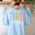 Third Grade Girls Boys Teacher Team 3rd Grade Squad Women's Sweatshirt Back Print Light Blue Third Grade Girls Boys Teacher Team 3rd Grade Squad Women's Sweatshirt Back Print Light Blue