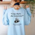 Thomas Jefferson USA History Teacher Student Women's Sweatshirt Back Print Light Blue Thomas Jefferson USA History Teacher Student Women's Sweatshirt Back Print Light Blue