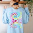 Tie Dye 8th Grade Typography Team Eighth Grade Teacher Women's Sweatshirt Back Print Light Blue Tie Dye 8th Grade Typography Team Eighth Grade Teacher Women's Sweatshirt Back Print Light Blue