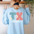 TK Team Back To School Teachers Students Team TK Women's Sweatshirt Back Print Light Blue TK Team Back To School Teachers Students Team TK Women's Sweatshirt Back Print Light Blue