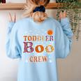Toddler Boo Crew Halloween Daycare Teacher Kids Women's Sweatshirt Back Print Light Blue