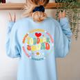Toddler Squad Pre-K Teacher Pre School Back To School Women's Sweatshirt Back Print Light Blue Toddler Squad Pre-K Teacher Pre School Back To School Women's Sweatshirt Back Print Light Blue