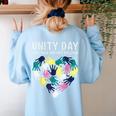 Together Against Bullying Unity Day Teachers Kids Toddler Women's Sweatshirt Back Print Light Blue