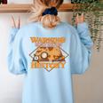 Historian History Teacher Student Men Women Kids Women's Sweatshirt Back Print Light Blue