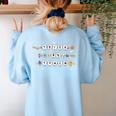 Trick Or Teach Spooky Teacher Happy Halloween Bracelet Women's Sweatshirt Back Print Light Blue Trick Or Teach Spooky Teacher Happy Halloween Bracelet Women's Sweatshirt Back Print Light Blue