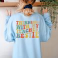 Twin Day Friends Teacher Twinning With My Bestie Matching Women's Sweatshirt Back Print Light Blue Twin Day Friends Teacher Twinning With My Bestie Matching Women's Sweatshirt Back Print Light Blue
