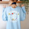 Twin Day For Spirit Week Teacher Bestie Matching Women's Sweatshirt Back Print Light Blue Twin Day For Spirit Week Teacher Bestie Matching Women's Sweatshirt Back Print Light Blue