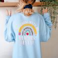 Twinning With My Teacher Bestie Spirit Week Girls Day Kids Women's Sweatshirt Back Print Light Blue Twinning With My Teacher Bestie Spirit Week Girls Day Kids Women's Sweatshirt Back Print Light Blue