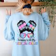 Twinning With My Teacher Bestie Twin Day Friends Teacher Women's Sweatshirt Back Print Light Blue