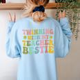 Twinning With My Teacher Bestie Twin Day Matching Teachers For Men Women Girls Kids Women's Sweatshirt Back Print Light Blue Twinning With My Teacher Bestie Twin Day Matching Teachers For Men Women Girls Kids Women's Sweatshirt Back Print Light Blue