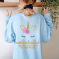 Unicorn Teacher Shirt For Women School Teacher Women's Sweatshirt Back Print Light Blue Unicorn Teacher Shirt For Women School Teacher Women's Sweatshirt Back Print Light Blue
