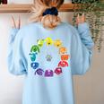 Unique For Artists By ADS Color Wheel Educational Art Teacher Dog Themed Artist Small Women's Sweatshirt Back Print Light Blue Unique For Artists By ADS Color Wheel Educational Art Teacher Dog Themed Artist Small Women's Sweatshirt Back Print Light Blue