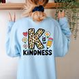 Unity Day Design Kindness Orange Teacher Kids Be Kind Women's Sweatshirt Back Print Light Blue Unity Day Design Kindness Orange Teacher Kids Be Kind Women's Sweatshirt Back Print Light Blue