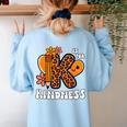 Unity Day Shirt Kindness Orange Teacher Kids Be Kind Women's Sweatshirt Back Print Light Blue Unity Day Shirt Kindness Orange Teacher Kids Be Kind Women's Sweatshirt Back Print Light Blue