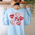 Valentine You Are Loved Worthy Enough Candy Heart Teacher For Men Women Girls Kids Women's Sweatshirt Back Print Light Blue Valentine You Are Loved Worthy Enough Candy Heart Teacher For Men Women Girls Kids Women's Sweatshirt Back Print Light Blue