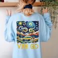 Van Go Vanlife Accessories Artist Art Teacher Women's Sweatshirt Back Print Light Blue Van Go Vanlife Accessories Artist Art Teacher Women's Sweatshirt Back Print Light Blue