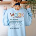 Vintage Work Bestie Definition Teachers Nurses Boss Women Women's Sweatshirt Back Print Light Blue Vintage Work Bestie Definition Teachers Nurses Boss Women Women's Sweatshirt Back Print Light Blue