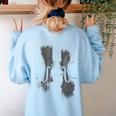 Violin Player Instrument Music Teacher Musical Violinist Women's Sweatshirt Back Print Light Blue Violin Player Instrument Music Teacher Musical Violinist Women's Sweatshirt Back Print Light Blue