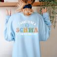I Want To Be A Schwa It's Never Stressed Reading Teacher Kid Women's Sweatshirt Back Print Light Blue I Want To Be A Schwa It's Never Stressed Reading Teacher Kid Women's Sweatshirt Back Print Light Blue