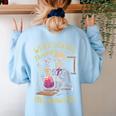 Weird Science Skeleton Halloween Teachers Brew Knowledge Women's Sweatshirt Back Print Light Blue Weird Science Skeleton Halloween Teachers Brew Knowledge Women's Sweatshirt Back Print Light Blue