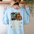 Weird Teachers Build Character Van Bigfoot Art Women's Sweatshirt Back Print Light Blue Weird Teachers Build Character Van Bigfoot Art Women's Sweatshirt Back Print Light Blue