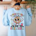 You Make The Whole Class Shimmer Teacher Era Back To School Women's Sweatshirt Back Print Light Blue