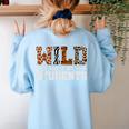 Wild About My Students Shirt Animals Teacher Women's Sweatshirt Back Print Light Blue Wild About My Students Shirt Animals Teacher Women's Sweatshirt Back Print Light Blue
