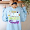 Will Trade Students For Candy Teacher Cute Halloween Costume Women's Sweatshirt Back Print Light Blue Will Trade Students For Candy Teacher Cute Halloween Costume Women's Sweatshirt Back Print Light Blue