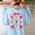 Women Second Grade Is My Jam Strawberry First Kids Teacher Women's Sweatshirt Back Print Light Blue Women Second Grade Is My Jam Strawberry First Kids Teacher Women's Sweatshirt Back Print Light Blue