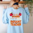 You Won't Scare Me I'm An Infant Teacher Men Women Women's Sweatshirt Back Print Light Blue You Won't Scare Me I'm An Infant Teacher Men Women Women's Sweatshirt Back Print Light Blue