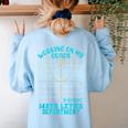 Working On My Quads Algebra Math Teacher Humor Women's Sweatshirt Back Print Light Blue Working On My Quads Algebra Math Teacher Humor Women's Sweatshirt Back Print Light Blue