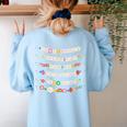 In A World Where You Can Be Anything Be Kind Girls Teachers Women's Sweatshirt Back Print Light Blue In A World Where You Can Be Anything Be Kind Girls Teachers Women's Sweatshirt Back Print Light Blue