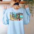 Y'All Gonna LEARN Today Back To School Teacher Appreciation Women's Sweatshirt Back Print Light Blue Y'All Gonna LEARN Today Back To School Teacher Appreciation Women's Sweatshirt Back Print Light Blue