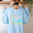 Y'All Gonna Learn Today Back To School Teacher Kids Women's Sweatshirt Back Print Light Blue