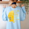 Yoga Meditation Buddha Yoga Teacher T-Shirt Women's Sweatshirt Back Print Light Blue