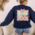 100 Days Of School Preppy 100th Day Of School Teacher Kids Women's Sweatshirt Back Print Navy 100 Days Of School Preppy 100th Day Of School Teacher Kids Women's Sweatshirt Back Print Navy
