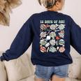 12 Days Of Art Teacher Christmas Artists Painter Educational Women's Sweatshirt Back Print Navy