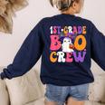 1st Grade Boo Crew Halloween First Grade Halloween Teacher Women's Sweatshirt Back Print Navy 1st Grade Boo Crew Halloween First Grade Halloween Teacher Women's Sweatshirt Back Print Navy