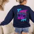 1st Grade Is My Jam Vintage 80s 80's Teacher Student Retro Women's Sweatshirt Back Print Navy 1st Grade Is My Jam Vintage 80s 80's Teacher Student Retro Women's Sweatshirt Back Print Navy